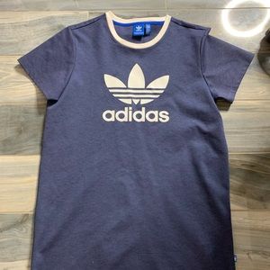 Navy adidas t shirt dress